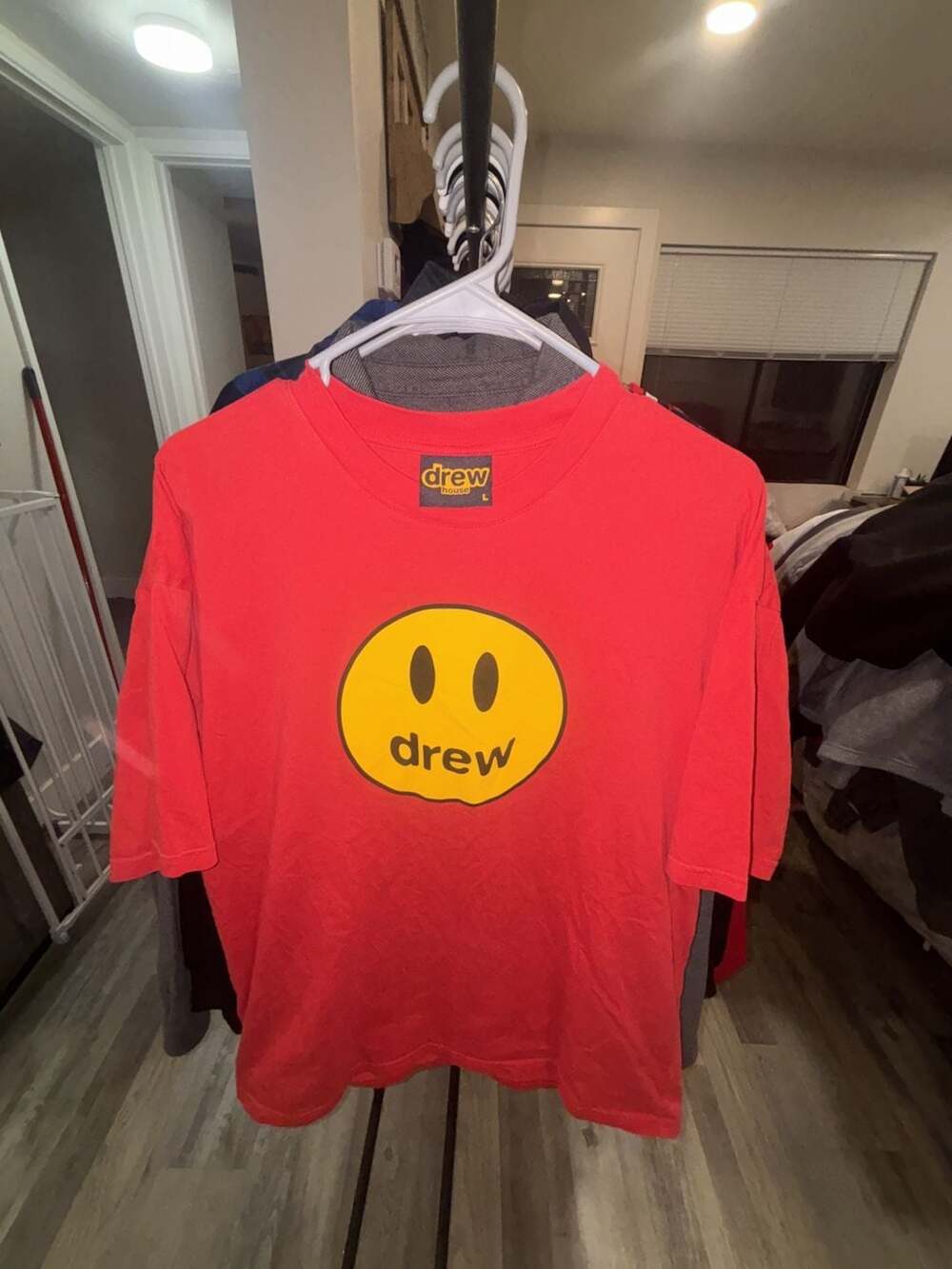 drew house mascot short sleeve t-shirt red size L